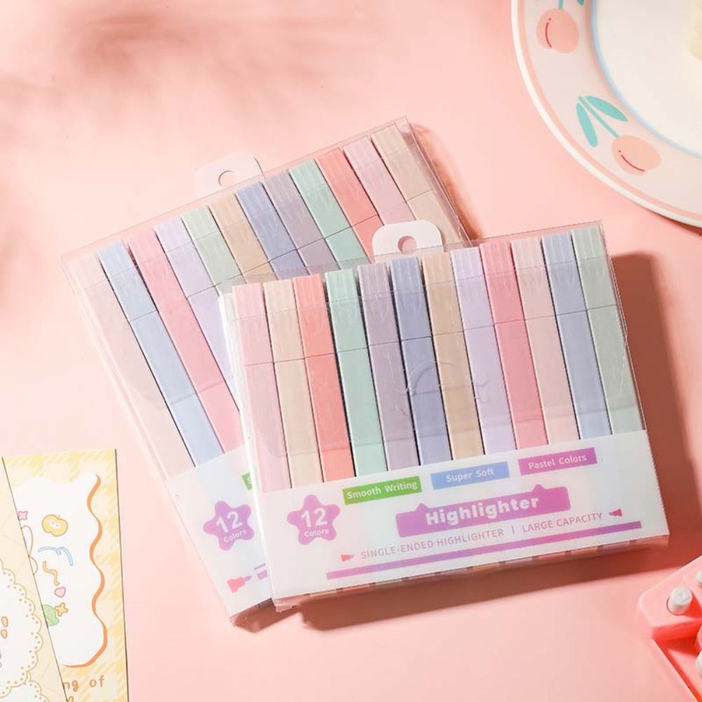 Pastel Highlighter Set Double Ended - Çift Başlı Fosforlu Kalemler Kırtasiye Malzemeleri