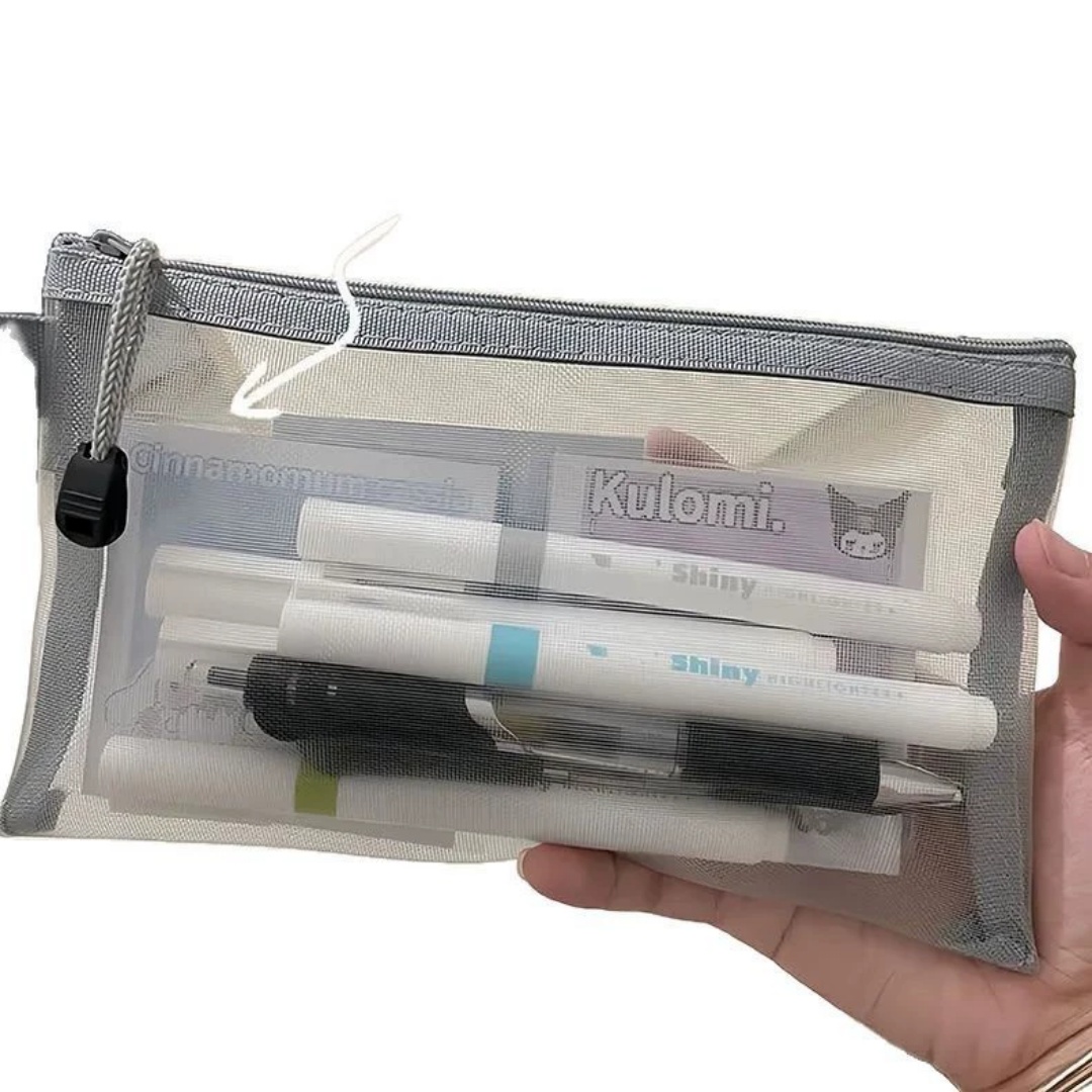 Naylon Kalem Saklama Kesesi Ha - Clear Mesh Pencil Pouch For Exam incelemesi ve fiyatı