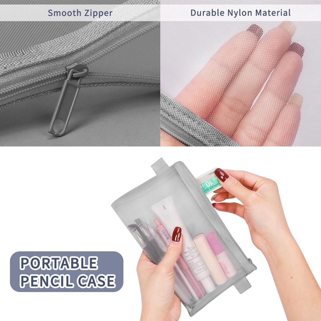 Taşınabilir Ofis Kırtasiye Kıl - Clear Mesh Pencil Pouch For Exam incelemesi ve fiyatı
