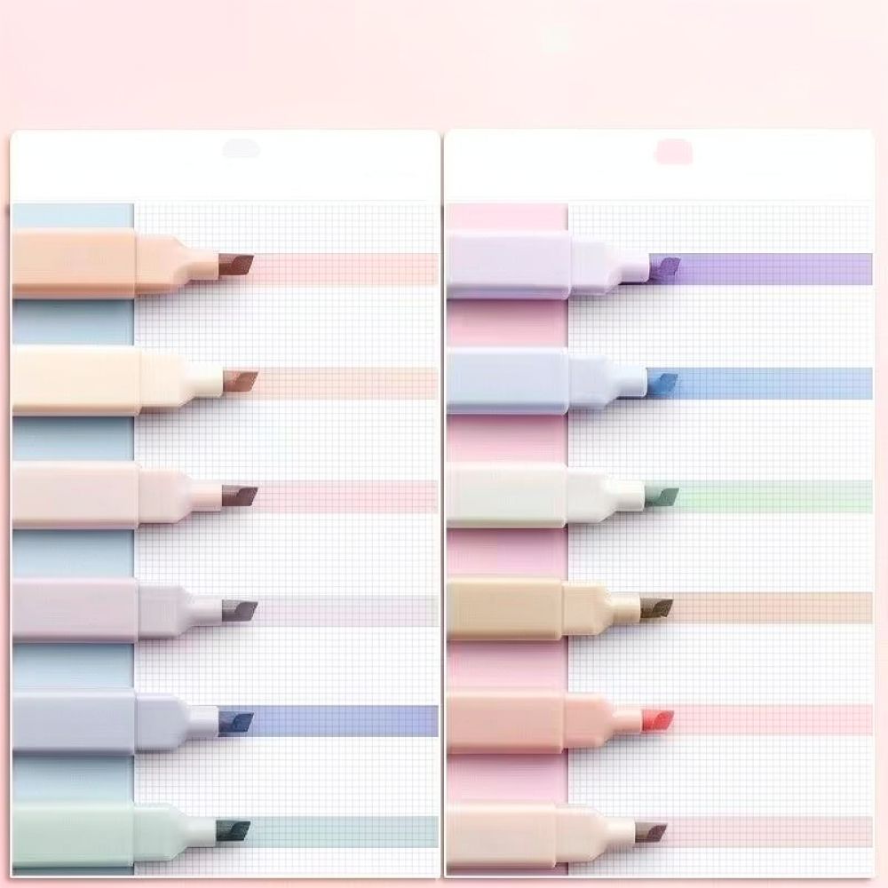 Estetik Pastel Renklerdeki Fos - Pastel Highlighter Set Double Ended incelemesi ve fiyatı
